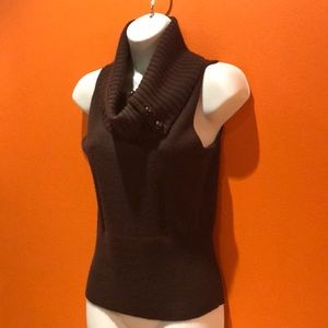 An Original MILLY BROWN WOOL SWEATER TOP S